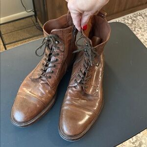 J & M 1850 Size 13 M Brown Leather Boots - Made in Italy